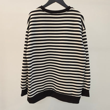 Yiyiyouni Knitted Thick Casual Striped Pullovers Women
