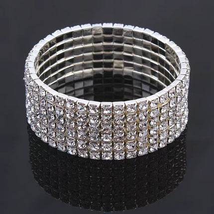 Versatile Diamond Full Diamond Elastic Bracelet