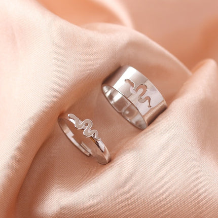 Ring Set Creative Personality Butterfly Punk Couple