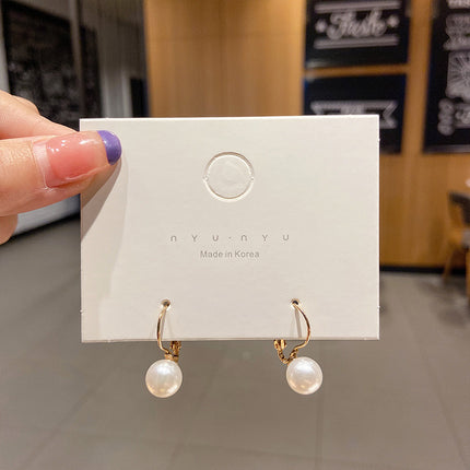Ins Simple And Small Women's Fashion Sense Temperament Pearl Earrings