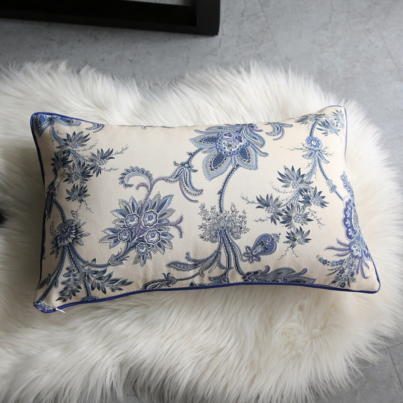 Housse de coussin de style chinois pour canapé, décoratif, motif traditionnel, en tissu coloré, par Novah.