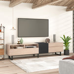 Meuble TV moderne en bois avec espace de rangement, conçu par eprolo, pour salon élégant et contemporain.