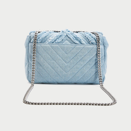 Square Magnetic Snap Chain Crossbody Shoulder Bag