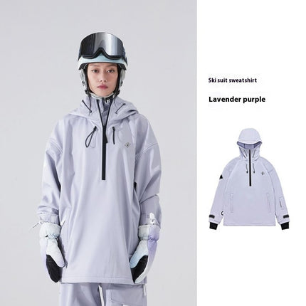 Ski Suit Soft Shell Sweater Women's Men's Pullover Top Veneer Double Board Waterproof Coat