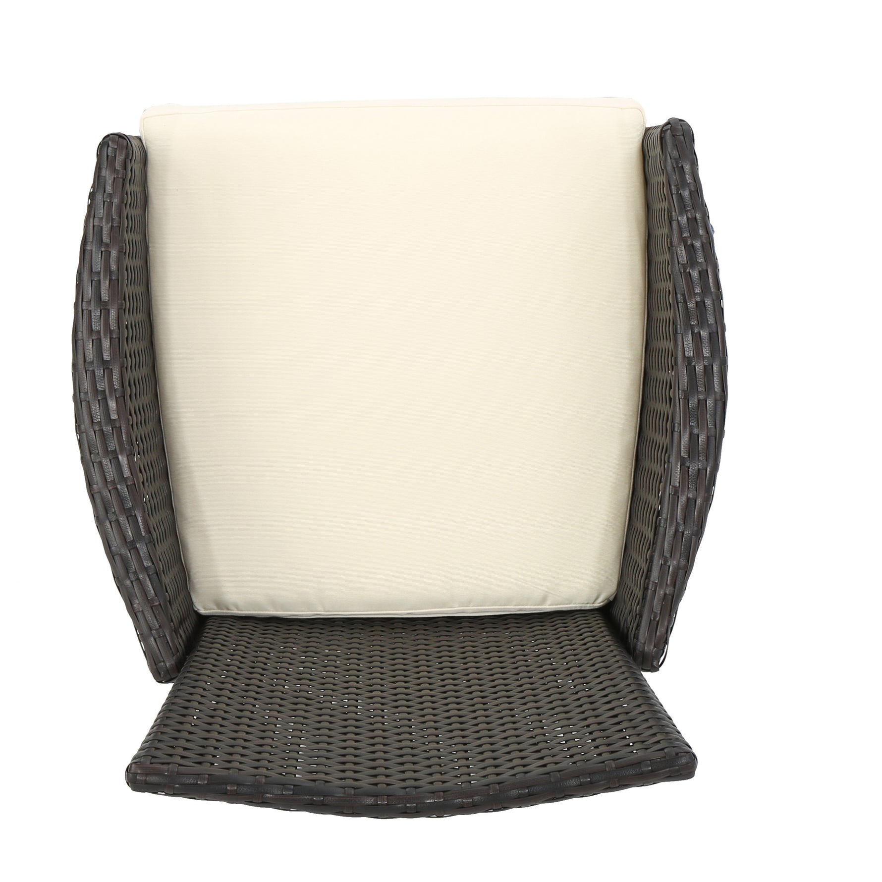 Fauteuils de salle à manger d'extérieur eprolo en rotin multicolore brun, lot de 2, design confortable et résistant aux intempéries.