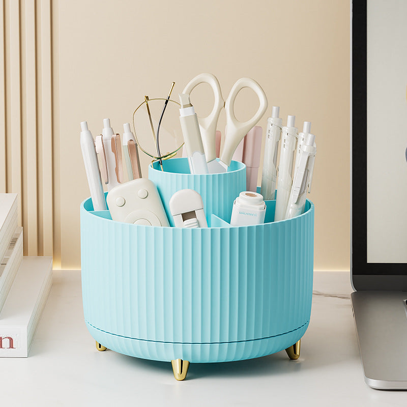 Eprolo grand support de bureau rotatif anti-poussière, idéal pour organisation à domicile, visible en image.