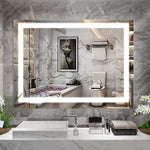 Miroir de salle de bain LED eprolo 48x36 pouces avec éclairage, anti-buée et fonction dimmable, miroir de vanité moderne.