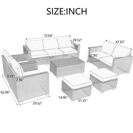 10 Piece Patio Furniture Set