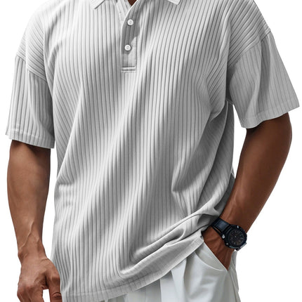 Printed Men's Loose Trendy Short Sleeve Lapel Shirt