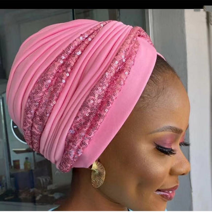 Garbled Cloth Sequined African Baotou Muslim Hat