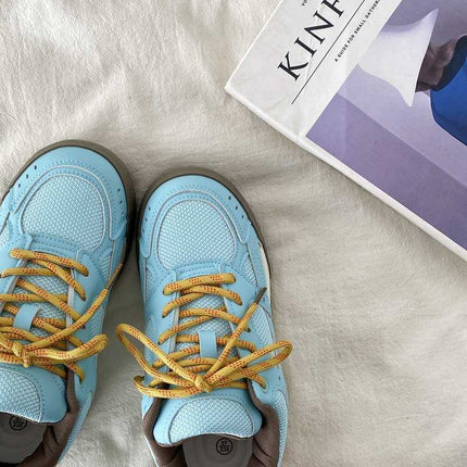 Blue Platform Breathable Bread Board Shoes For Women