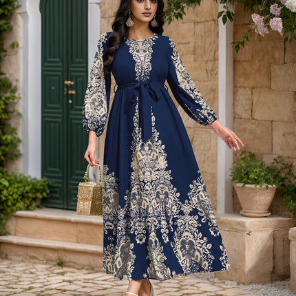 Middle East Arab Muslim Printed Dress