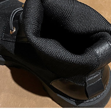 Vintage Metal Buckle Knight Martin Boots