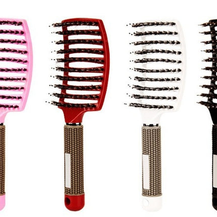 Hairbrush Anti Klit Brushy Haarborstel Women Detangler Hair Brush Bristle Nylon Scalp Massage  Teaser Hair Brush Comb - Novah