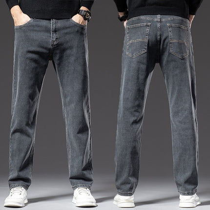 High Elastic Men's Straight Loose Spring And Autumn Jeans