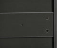 Armoire à chaussures grise eprolo avec étagères de rangement pour chaussures dans un intérieur moderne.