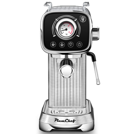 20 Bar Professional Espresso Machine With Milk Frother, Single & Double Shot, ESE Pod Compatible, Visual Display Of Pressure, Removable Water Tank For Cappuccino, Latte, Machiato For Home Barista