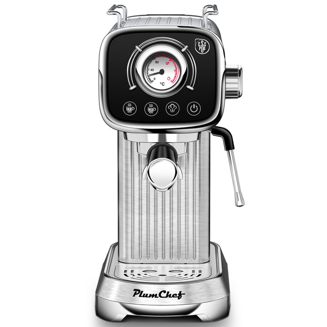 20 Bar Professional Espresso Machine With Milk Frother, Single & Double Shot, ESE Pod Compatible, Visual Display Of Pressure, Removable Water Tank For Cappuccino, Latte, Machiato For Home Barista