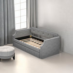 Canapé convertible rembourré avec tiroir de rangement eprolo, structure en tissu doux et design moderne pour chambre ou salon