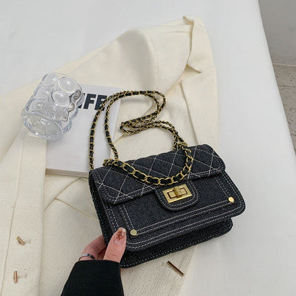 Casual Denim Shoulder Bag High-grade Lock Messenger Bag