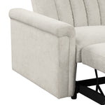 Canapé convertible U_STYLE eprolo avec coussin doux, pouvant servir de lit pour deux personnes, en tissu confortable.