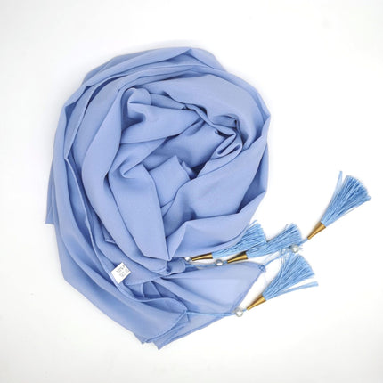 Hijab With Tassel At Four Corners
