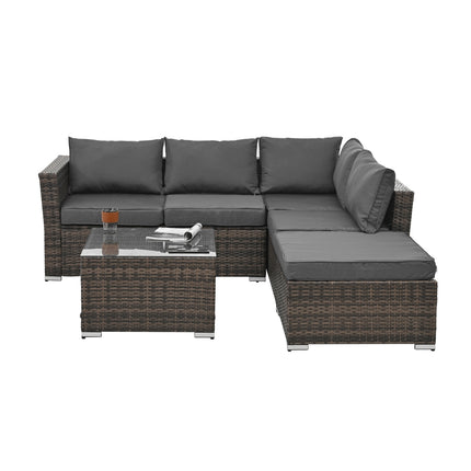 Patio Furniture, Outdoor Furniture, Seasonal PE Wicker Furniture, 4 Set Wicker Furniture With Temper