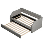Canapé-lit capitonné avec tiroir de rangement eprolo, design confortable et pratique pour salon ou chambre à coucher.