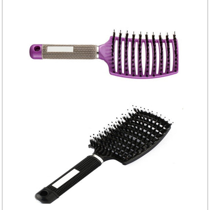 Hairbrush Anti Klit Brushy Haarborstel Women Detangler Hair Brush Bristle Nylon Scalp Massage  Teaser Hair Brush Comb - Novah