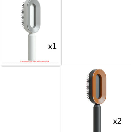 Self Cleaning Hair Brush For Women One-key Cleaning Hair Loss Airbag Massage Scalp Comb Anti-Static Hairbrush - Novah