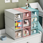 Boîte de rangement en plastique eprolo pour bureau, grande capacité avec tiroirs pour organisation efficace.