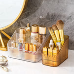 Boîte de rangement multi-grilles eprolo pour bureau, idéale pour organiser cosmétiques et accessoires de maquillage.