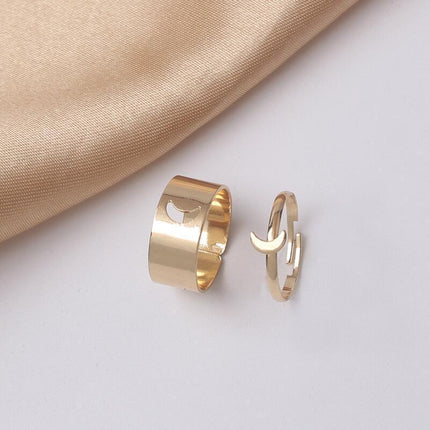 Ring Set Creative Personality Butterfly Punk Couple