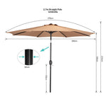 Parasol d'extérieur Novah pour cour intérieur, structure en métal avec toile résistante pour le jardin ou la terrasse.