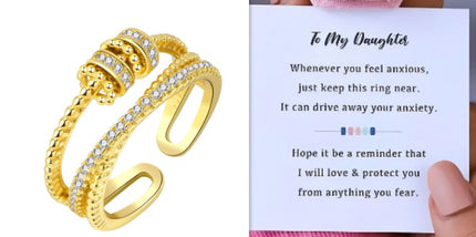 S925 Sterling Silver Rotating Ring Women's Fashion Personality