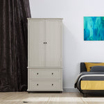 Armoire de cuisine eprolo de 70 pouces avec 2 tiroirs, 3 étagères, finition blanche antique, grand espace de rangement