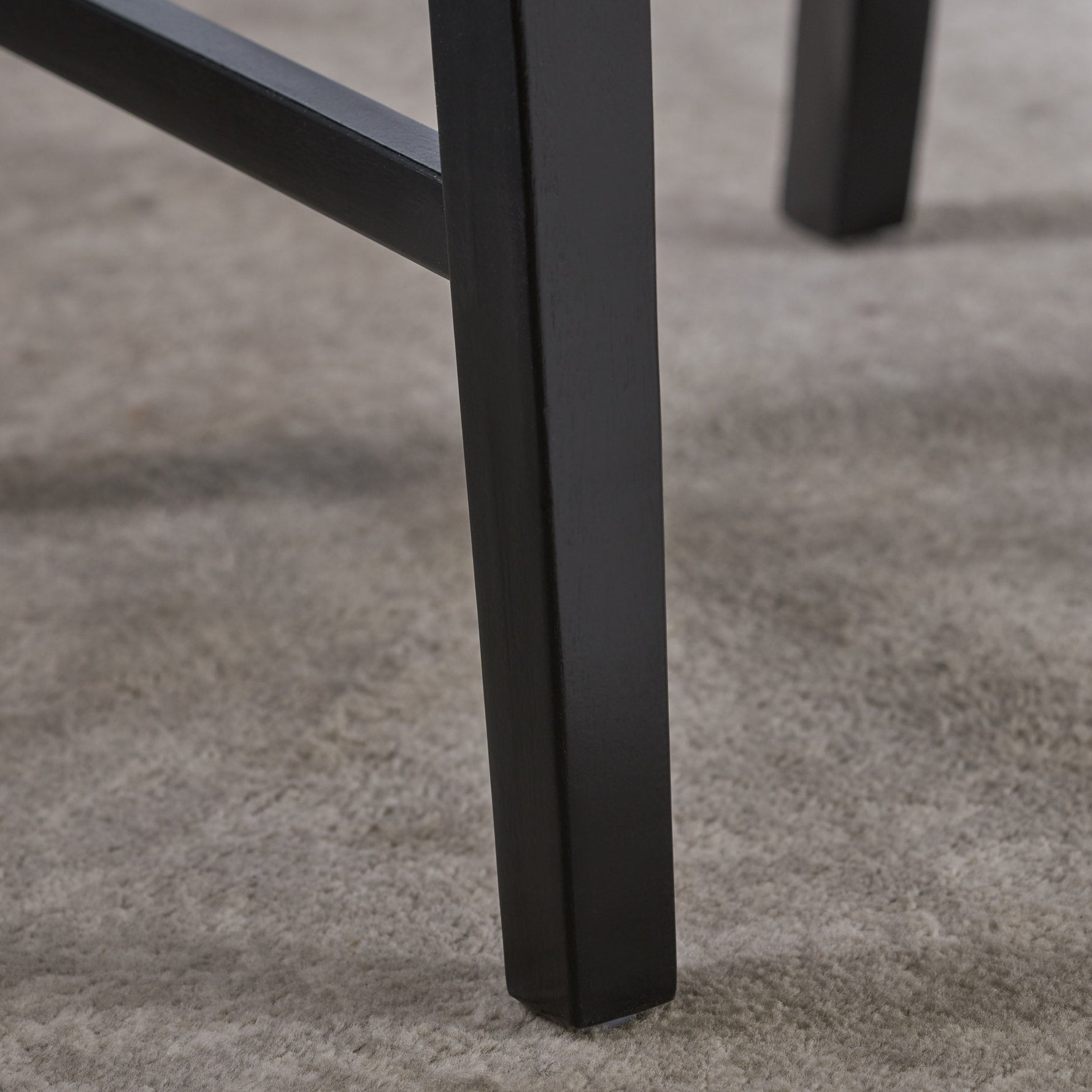 Chaise de salle à manger en acacia noire eprolo, ensemble de 2, style ferme rustique, assise et dossier en bois solide