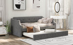 Lits de jour rembourrés eprolo avec tiroir, design confortable et moderne, idéal pour espace de détente ou chambre d'amis.