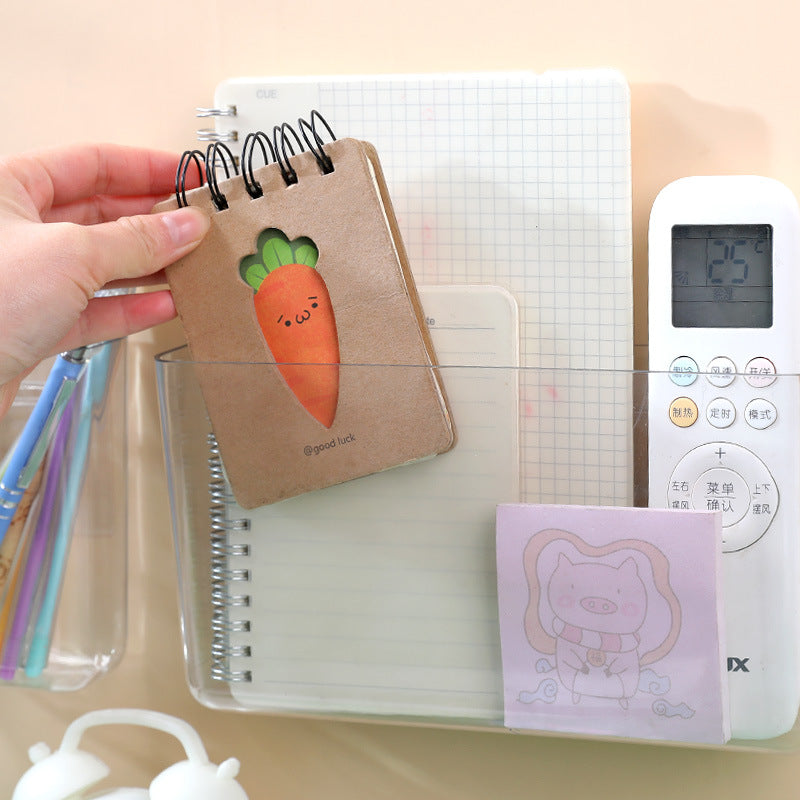 Boîte de rangement murale transparente eprolo pour téléphone portable, fixation sans clous, idéale pour dortoirs.