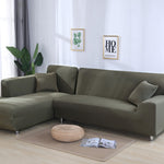 Housse de canapé en tissu de couleur uni, élastique et ajustée, couvrant tout le sofa avec coussin et protection pour canapé d'eprolo.