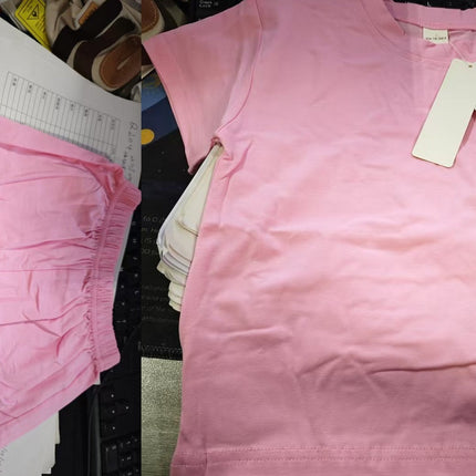 Heart Printing Short Sleeve Suit Korean Style Baby Boys' And Girls' Clothing Two-piece Set