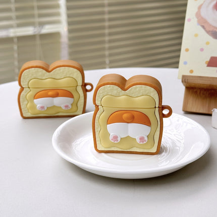 Cartoon Toast Small Corgi Suitable For Bluetooth Wireless Earphone Case