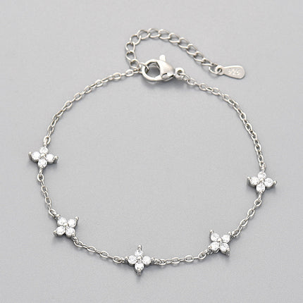 French Light Luxury Starry Sky Flower Bracelet