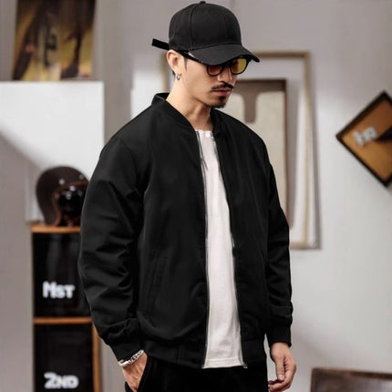 Casual Men's Baseball Coat Top Loose Flight Jacket