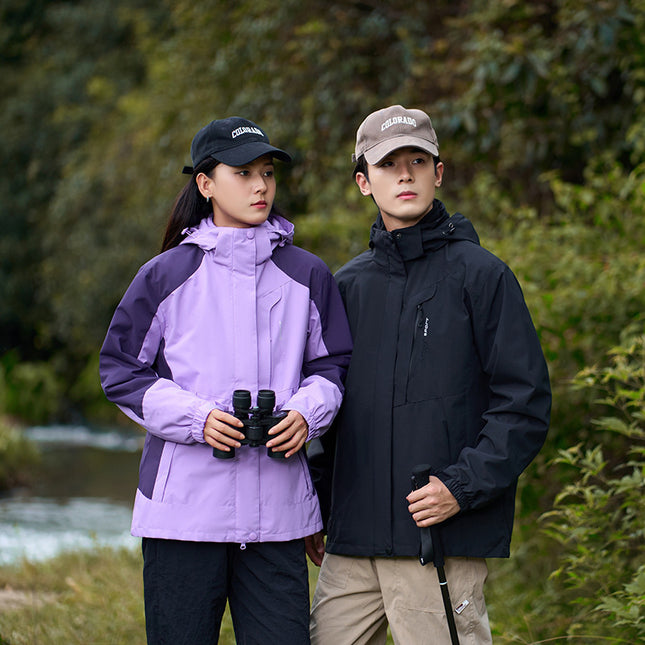 Breathable Mountaineering Suit Stitching Trendy Coat