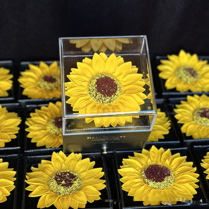 Artificial Flower Sunflower Necklace Acrylic Jewelry Box