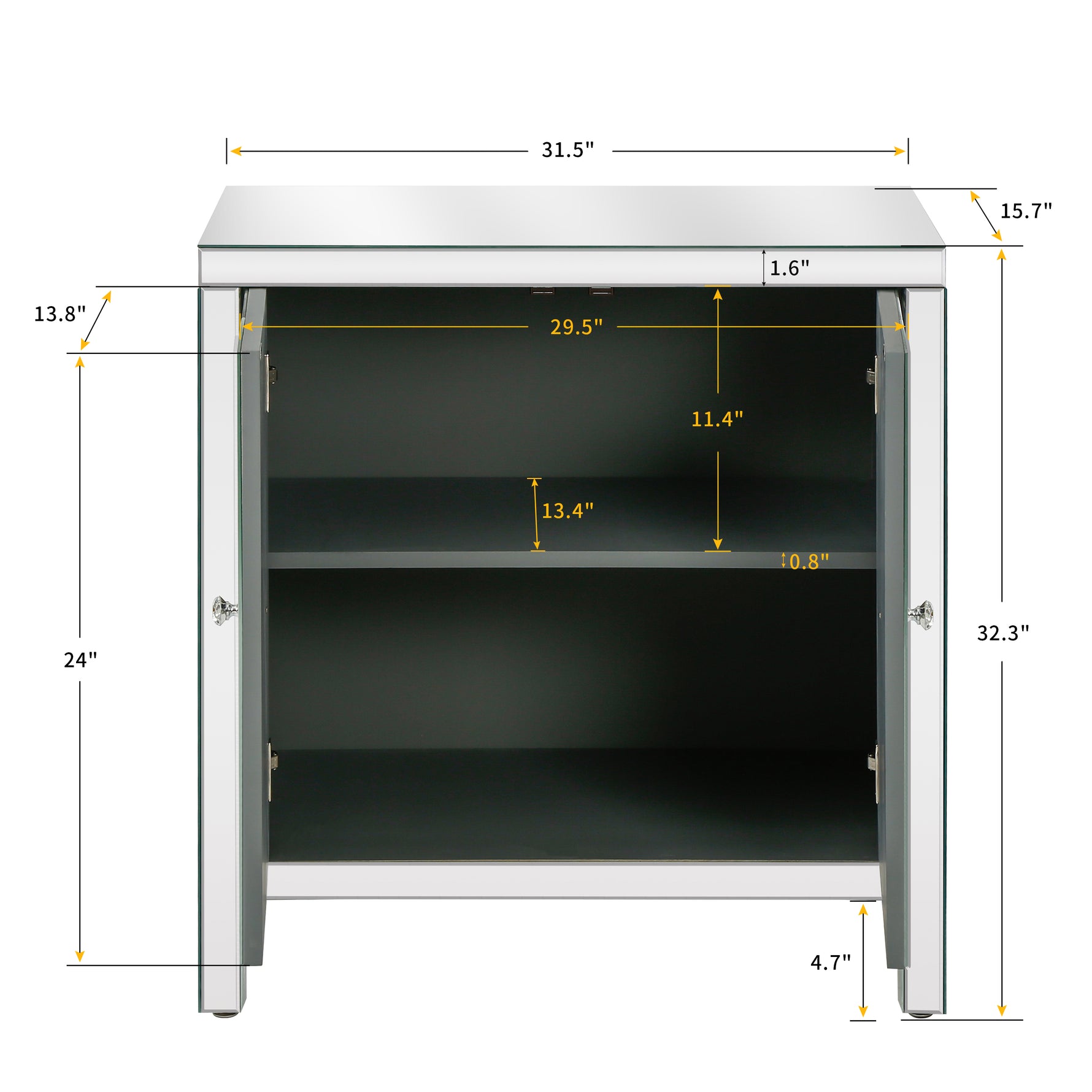 Armoires de rangement avec miroir eprolo, meuble de stockage en bois avec porte et miroir intégré, idéal pour la chambre ou la salle de bain.