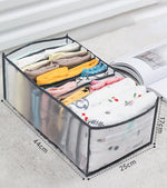 Boîte de rangement pour vêtements en jeans eprolo, pliable et lavable, idéale pour tiroirs et armoires.