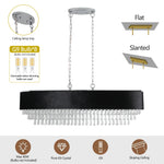 Lustre moderne en cristal de la marque eprolo, avec plusieurs branches et pendentifs en cristal, suspendu dans un intérieur élégant.