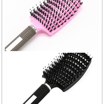 Hairbrush Anti Klit Brushy Haarborstel Women Detangler Hair Brush Bristle Nylon Scalp Massage  Teaser Hair Brush Comb - Novah